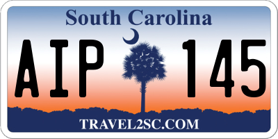 SC license plate AIP145