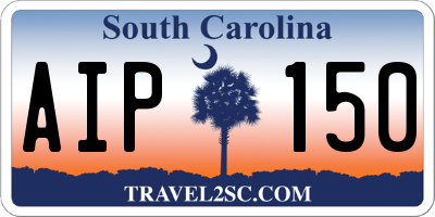 SC license plate AIP150