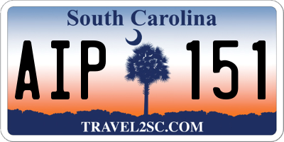 SC license plate AIP151