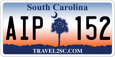 SC license plate AIP152