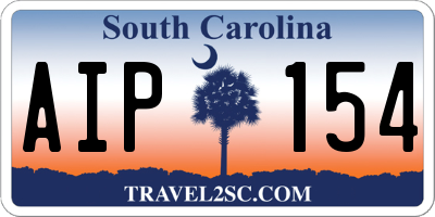 SC license plate AIP154