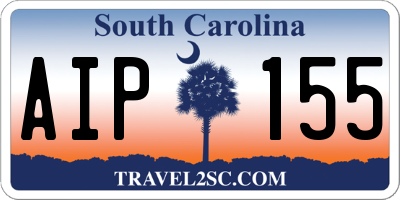 SC license plate AIP155
