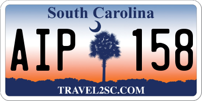 SC license plate AIP158