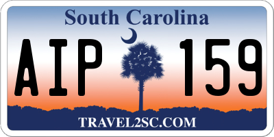 SC license plate AIP159