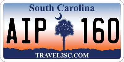 SC license plate AIP160
