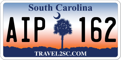 SC license plate AIP162