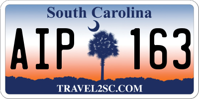 SC license plate AIP163