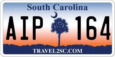 SC license plate AIP164