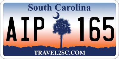 SC license plate AIP165