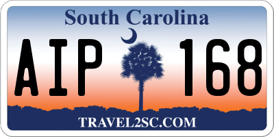 SC license plate AIP168