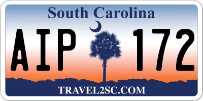 SC license plate AIP172
