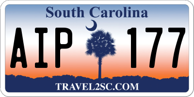 SC license plate AIP177