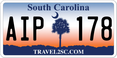 SC license plate AIP178