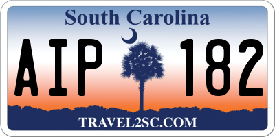 SC license plate AIP182