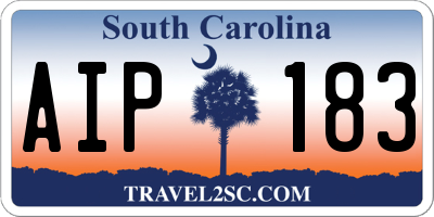 SC license plate AIP183