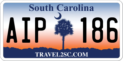 SC license plate AIP186