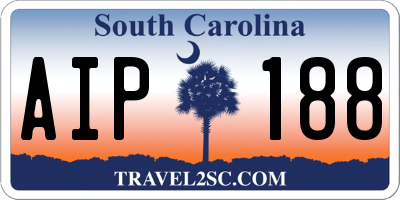 SC license plate AIP188