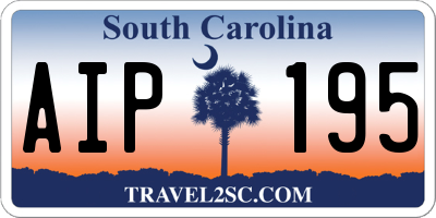 SC license plate AIP195