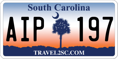 SC license plate AIP197