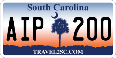 SC license plate AIP200