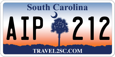 SC license plate AIP212
