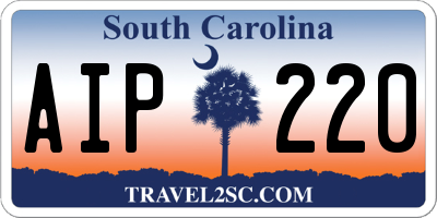 SC license plate AIP220