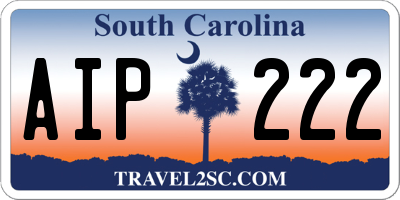 SC license plate AIP222