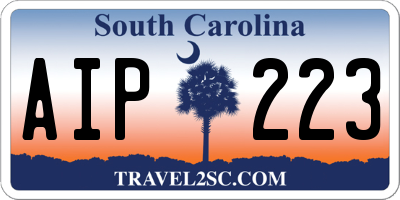 SC license plate AIP223
