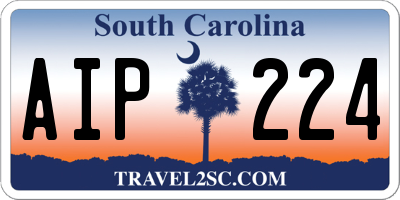 SC license plate AIP224