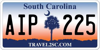 SC license plate AIP225