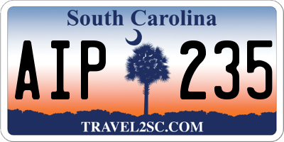 SC license plate AIP235