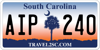 SC license plate AIP240