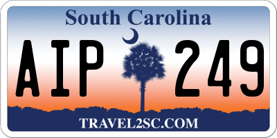 SC license plate AIP249