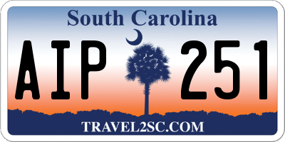 SC license plate AIP251