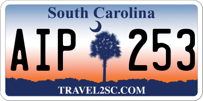 SC license plate AIP253