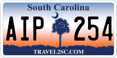 SC license plate AIP254