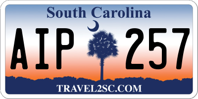 SC license plate AIP257