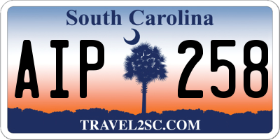 SC license plate AIP258