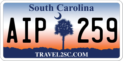 SC license plate AIP259