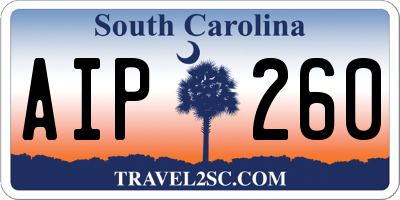 SC license plate AIP260