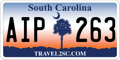 SC license plate AIP263