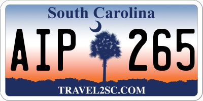 SC license plate AIP265