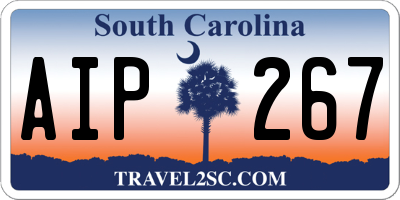 SC license plate AIP267