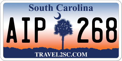 SC license plate AIP268