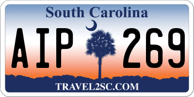 SC license plate AIP269