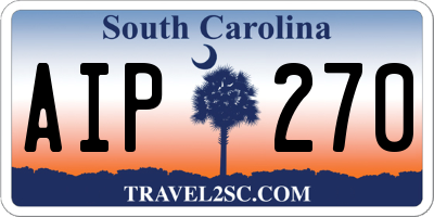 SC license plate AIP270