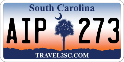 SC license plate AIP273