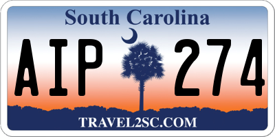 SC license plate AIP274
