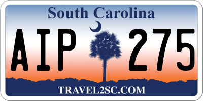 SC license plate AIP275
