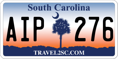 SC license plate AIP276